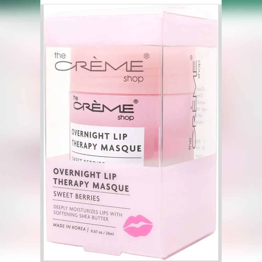 NWT The Crème Shop Sweet Berries Lip Therapy Masque - Pink sealed